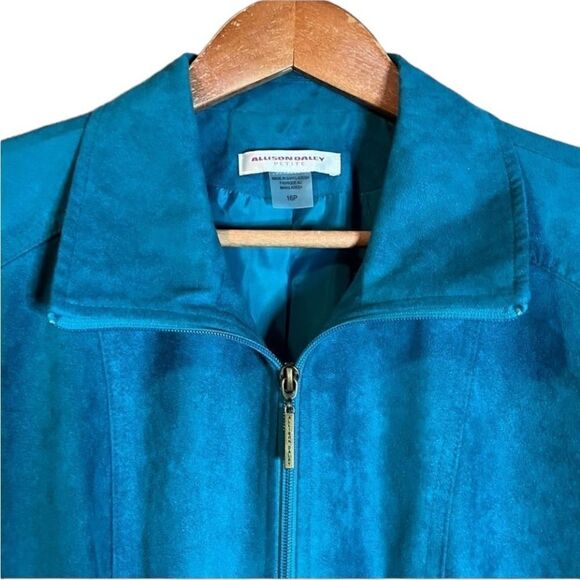 Allison Daley zip up blue blazer coat. Size 16P - Picture 2 of 10
